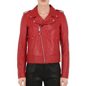 Schott NYC Perfecto Biker Leather Jacket‎ Red size M